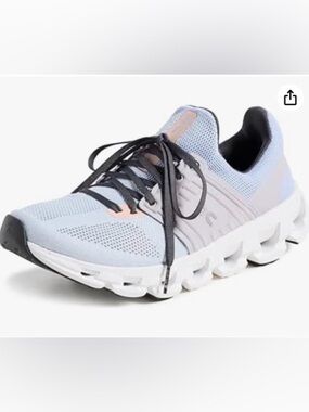 On Running Women’s CLOUDSWIFT 3 AD Running Shoes, Blue, Black and White, Size 8